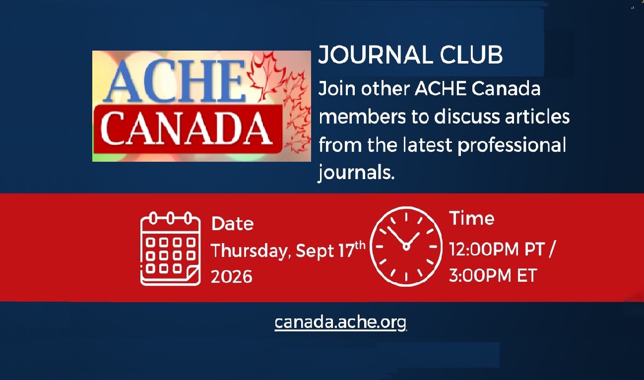 ACHE Canada Journal Club – September 2026