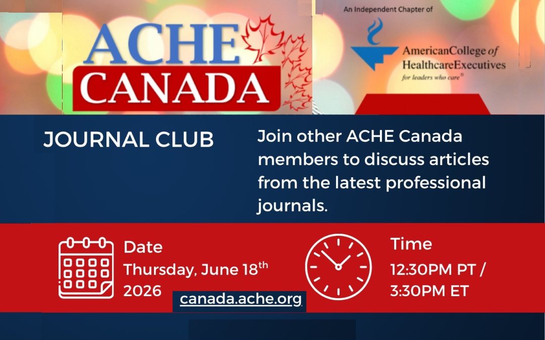 ACHE Canada Journal Club – June