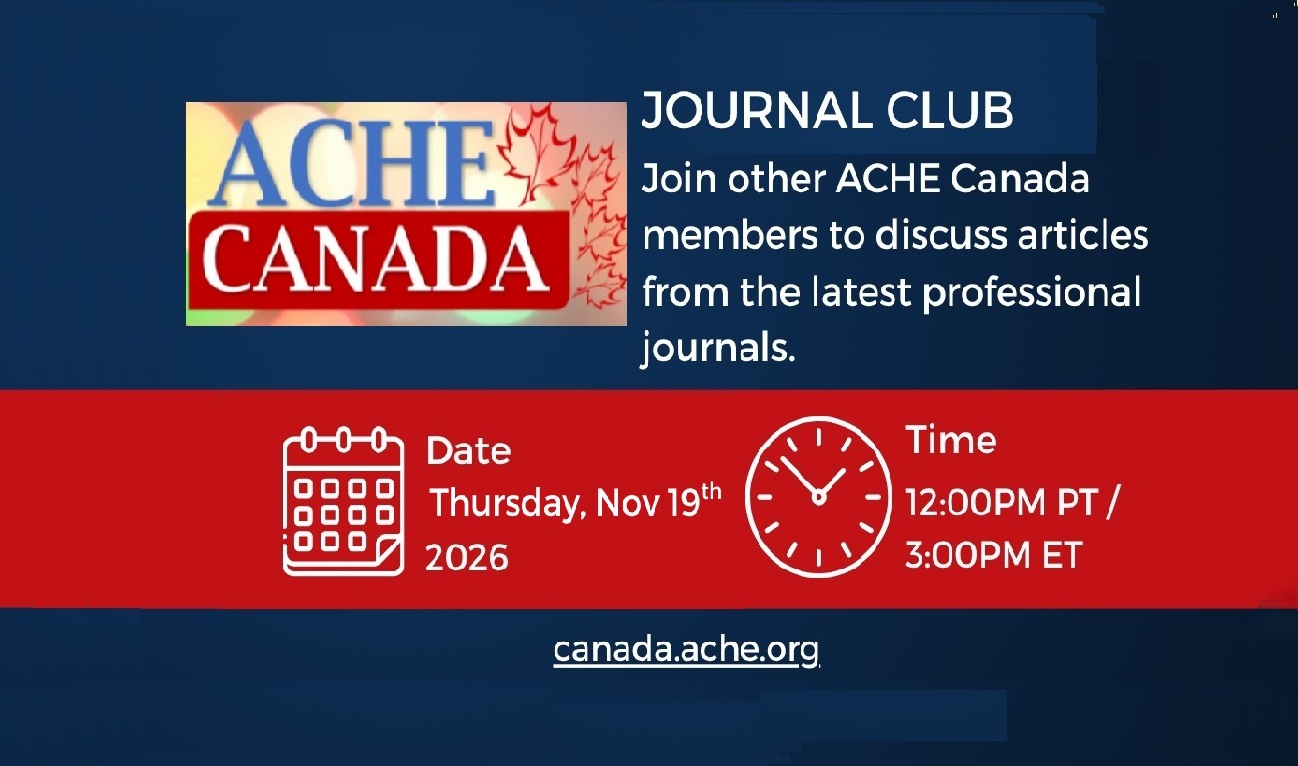 ACHE Canada Journal Club – November 2026