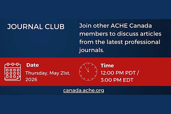 ACHE Canada Journal Club – May